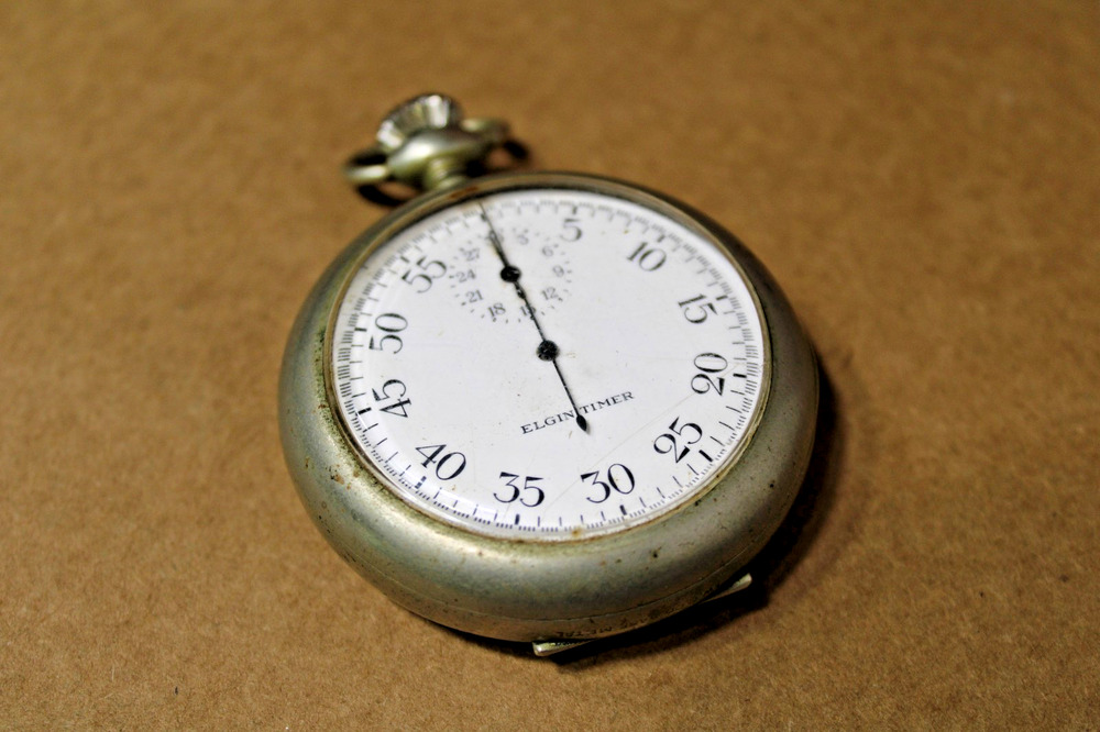 Vintage WWII "Elgin Timer" Service Stopwatch, Used by US Military, Works!